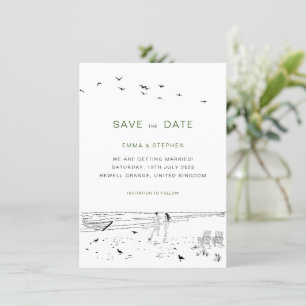 Save The Date Love côtière Sandy Beach Minimal Mariage