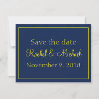 Lovely Blue and Gold Enregistrer la date