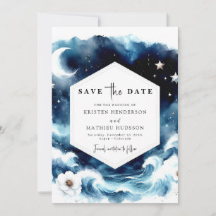 Save The Date Lovely Typographie Moonlit Mariage