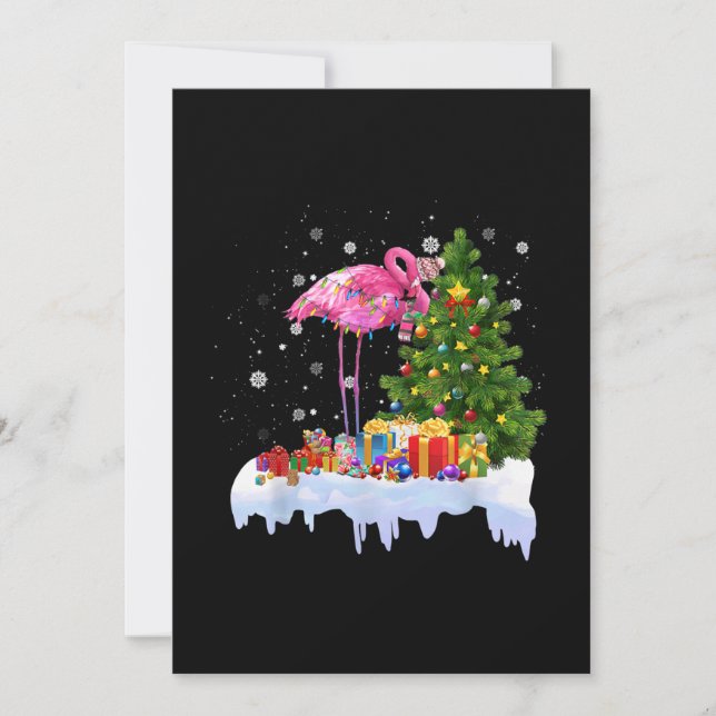 Save The Date Lumières des arbres de Noël Flamant rose (Devant)