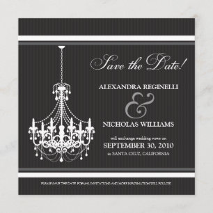 Save The Date Lustre classique Enregistrer la date (noir/blanc)