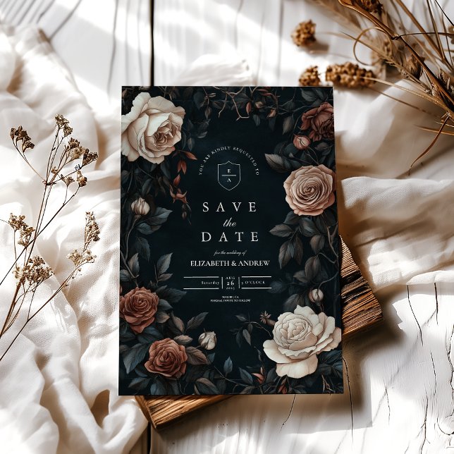 Save The Date Luxe Art Nouveau Floral Mariage (Créateur téléchargé)