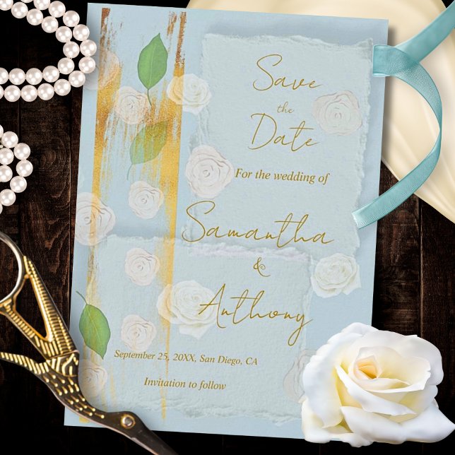 Save The Date Luxury Style Floral Baroque Elegance (Créateur téléchargé)