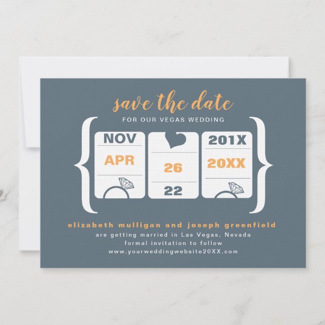 Save The Date Machine à Sous Enregistrer la Date - Mariage (Devant)