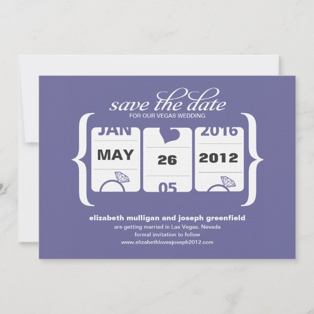 Save The Date Machine à Sous Enregistrer la Date - Mariage (Devant)
