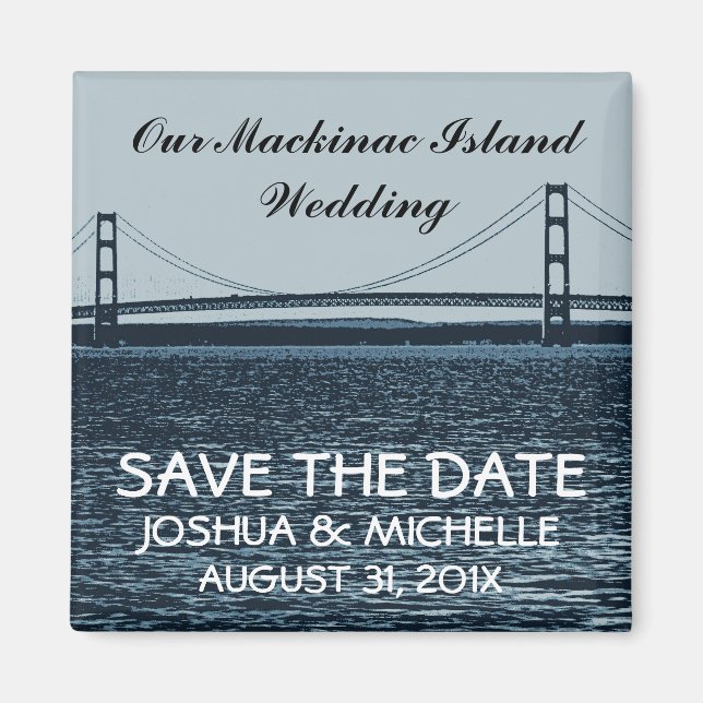 Save the Date Mackinac Island Wedding Magnet (Vorne)