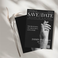 Magazine de mariage chic en mode sombre