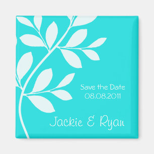 Save the Date Magnet-Blatt-Niederlassungs-Blau Magnet