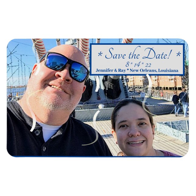 Save the Date Magnet für flexibles Foto (Horizontal)
