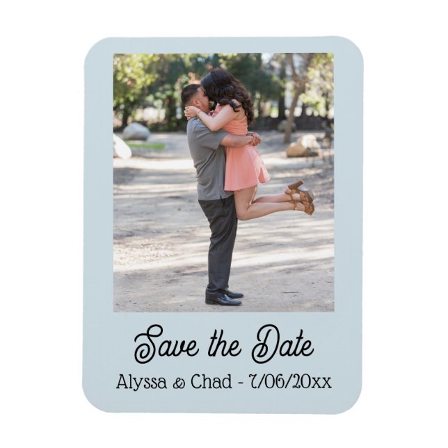 Save the date magnet personalized photo (Vertical)