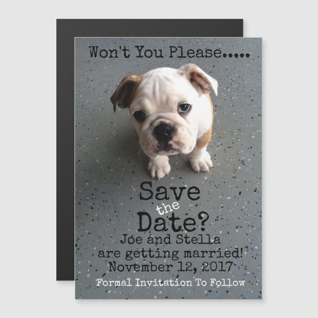 Save the Date magnetisch Magneteinladung (Vorne/Hinten)