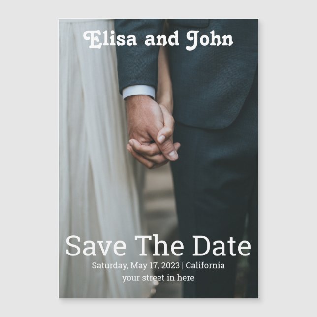 Save the Date Magnetkarte (Vorderseite)