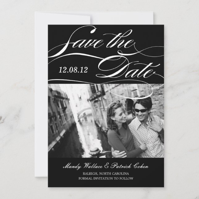 Save The Date Magnifique annonce de sauvegarde de date de mariag (Devant)