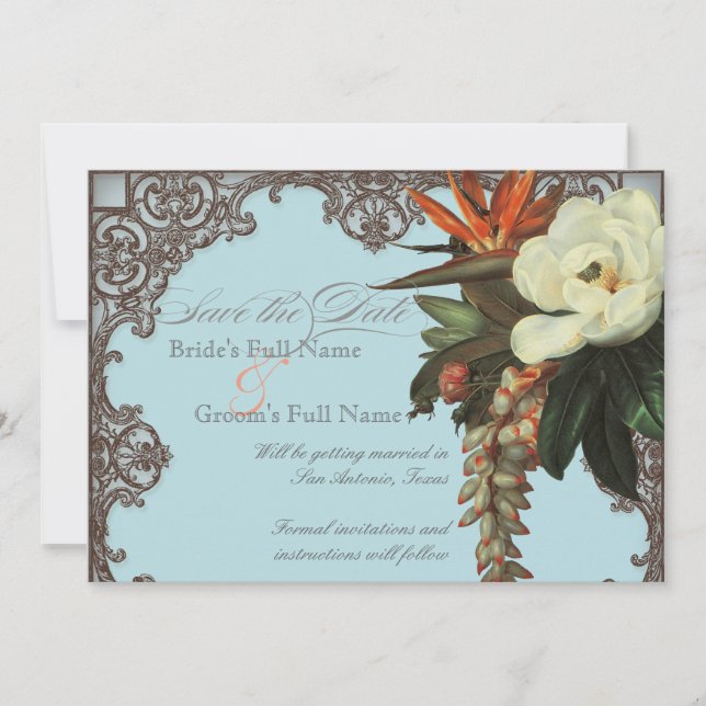 Save The Date Magnolias n Bird of Paradise - Enregistrer la date (Devant)