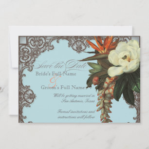 Save The Date Magnolias n Bird of Paradise - Enregistrer la date