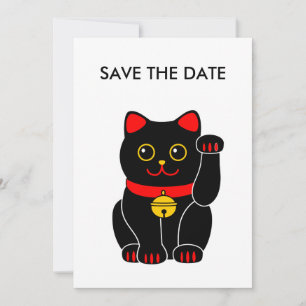 Save The Date Manekineko-Lucky chat (chat qui fait signe)