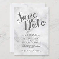 Marbre blanc élégant classique mariage Enregistrer