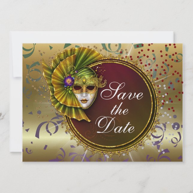 Save The Date Mardi Gras - SRF (Devant)