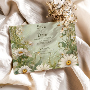 Save The Date Marguerite Daisy Dusty Mariage