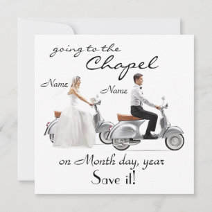Save The Date « Mariage à la chapelle » Annonce de mise en garde