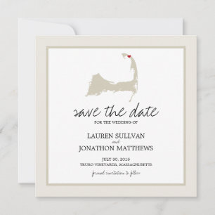 Save The Date Mariage à la morue du cap Truro Enregistrer la dat