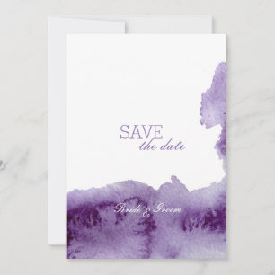 Save The Date Mariage à l'aquarelle ultra violet ENREGISTRER la 
