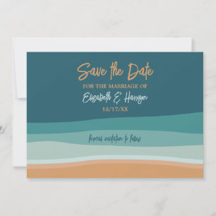 Save The Date Mariage Abstrait Ocean Beach