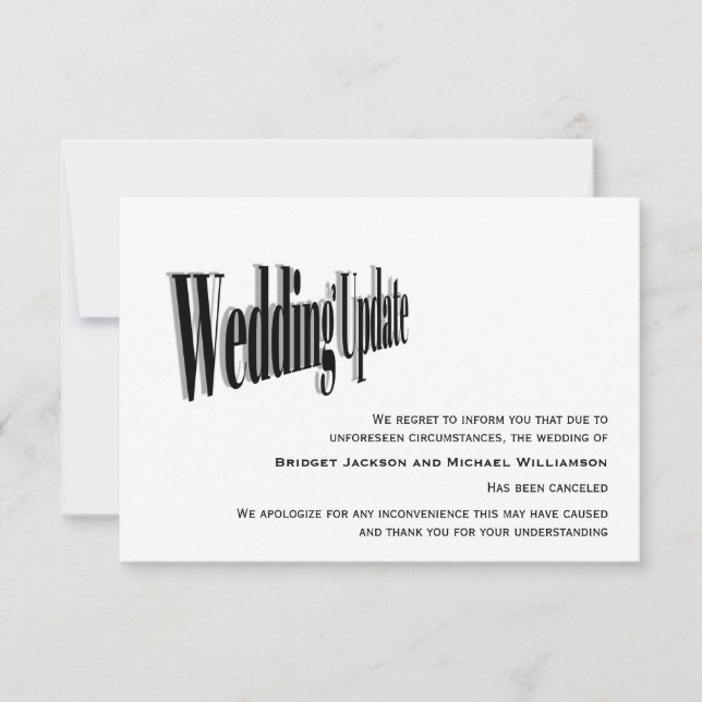 Save The Date Mariage annulé (Devant)