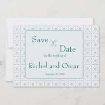 Mariage au motif bleu pastel
