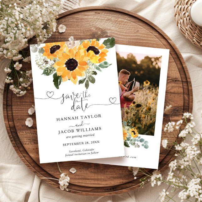 Save The Date Mariage au Tournesol (Créateur téléchargé)