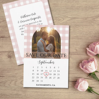 Save The Date Mariage avec arche de photographie de fiançailles