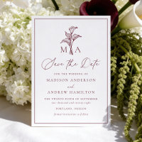 Mariage avec Monogramme au Lys Callas de Bourgogne