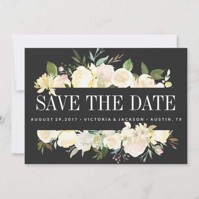 Save The Date Mariage biologique de printemps photo enregistrer  (Devant)