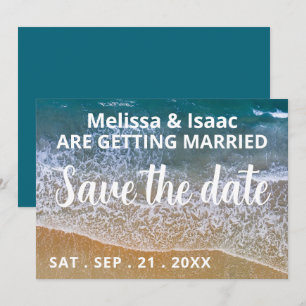 Save The Date Mariage Blue Sea Beach