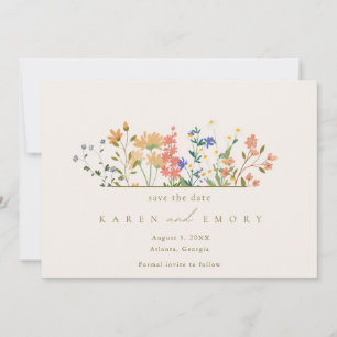Save The Date Mariage Bohème Fleur de l'Été 