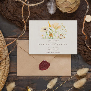 Save The Date Mariage Bohème Fleur de Printemps Enregistrer la D