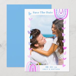 Save The Date Mariage Boho Décontracté moderne engagé