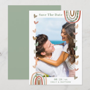 Save The Date Mariage Boho Décontracté moderne engagé