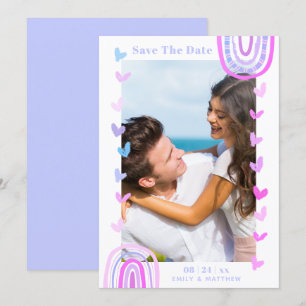 Save The Date Mariage Boho Décontracté moderne engagé