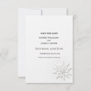 Save The Date Mariage Botanique Gris