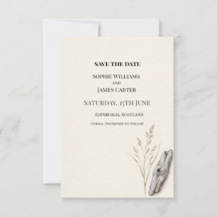 Save The Date Mariage Botanique Neutre