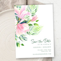 Mariage Botanique Tropical Magnolia Rose Vert