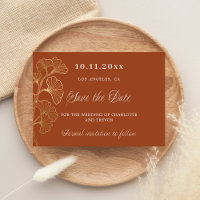 Mariage brûlé or ginkgo orange