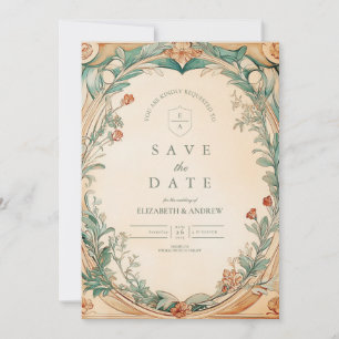 Save The Date Mariage cadre botanique chaud