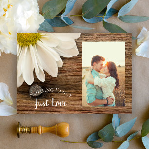 Save The Date Mariage campagnard en bois de marais et de grange