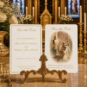 Save The Date Mariage Catholique Élégant Enregistrez la Date