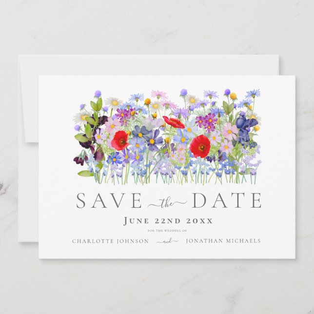 Save The Date Mariage Champêtre Moderne (Devant)