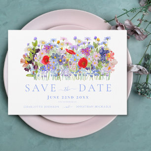Save The Date Mariage Champêtre Moderne aux Couleurs Vives