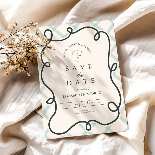 Save The Date Mariage Chic Côtier (Créateur téléchargé)