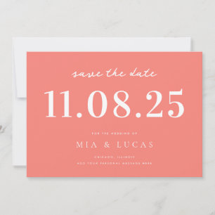 Save The Date Mariage Chic Minimal Date Non Photo Enregistrer La